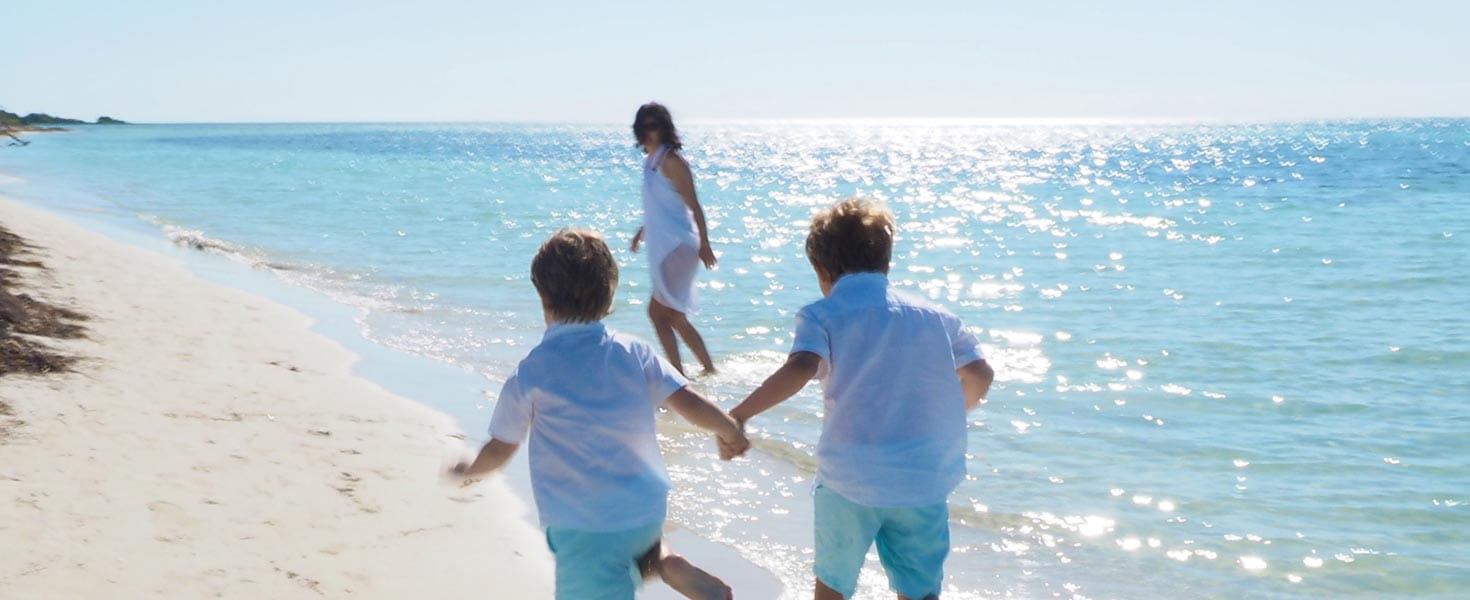 kids on beach in Key West